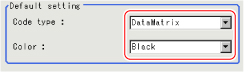 Measurement Parameters - Standard setting area