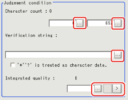 Measurement - "Judgement condition" area