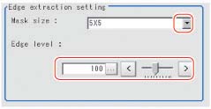 Edge extraction - "Edge extraction setting" area