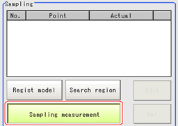 Calibration - "Sampling" area