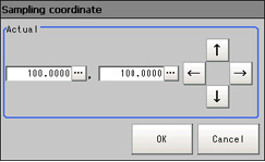 Sampling coordinate window