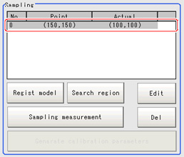 Calibration - "Sampling" area