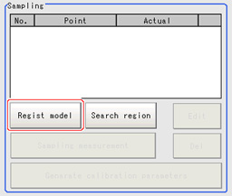 Calibration - "Sampling" area