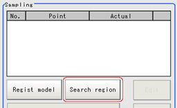 Calibration - "Sampling" area