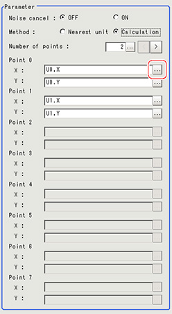 Line 0 - "Parameter" area