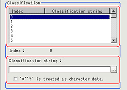 Results Settings - "Classification" area