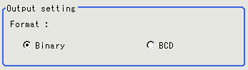 Output format - "Output setting" area