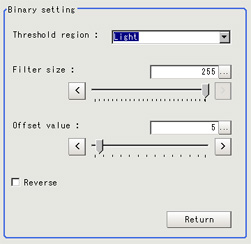 Binary - "Binary setting" area