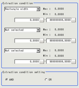 Extraction conditions - "Extraction condition" area