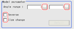 Model - "Model parameter" area