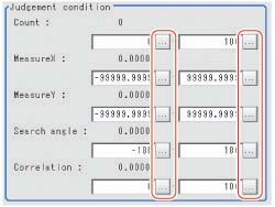 Measurement - "Judgement condition" area