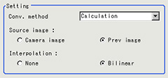 Image conversion settings - "Setting" area