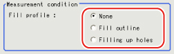 Measurement - "Measurement condition" area