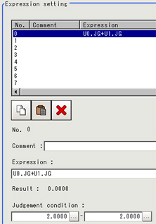 Calculation example of using the judgement results of units 0 and 1