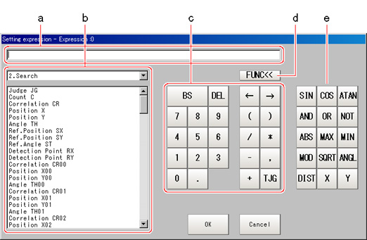 "Expression setting" area