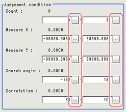 Measurement - "Judgement condition" area