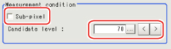 Measurement - "Measurement condition" area