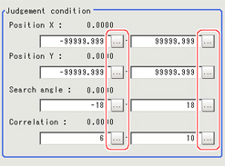 Measurement - "Judgement condition" area