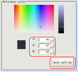 Measurement - "Reference color" area