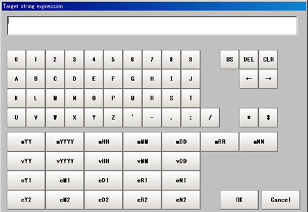 Target String Expression window