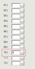 Code parameters - "Code detail setting" area