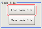 Code parameters - "Code file" area