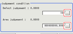 Measurement - "Judgement condition" area