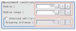 Measurement - "Measurement condition" area