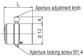 Illustration of types and outside diameters of lens