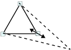 Illustration of how to change one angle of a polygon