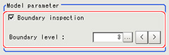 Model - "Model parameter" area