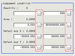 Measurement - "Judgement condition" area