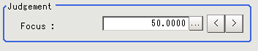 Measurement parameter - "Judgement condition" area
