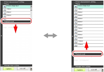 Illustration of display of both "Detail result" and "Flow" on the Main screen