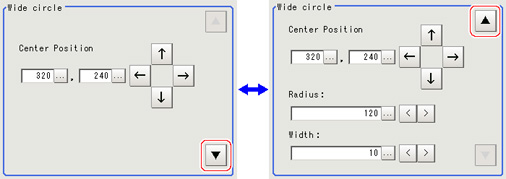 Detail setting window (wide circle)