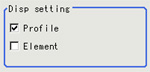 Measurement parameters - "Display setting" area