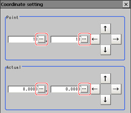 Coordinate Setting window