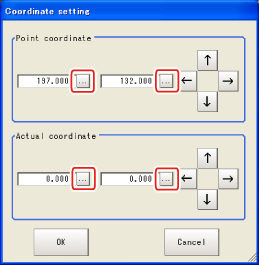 Coordinate Setting window