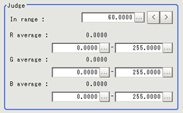 Measurement parameter - "Judgement condition" area