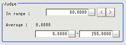 Measurement parameter - "Judgement condition" area