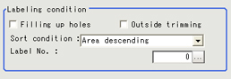 Measurement parameter - "Labeling condition" area