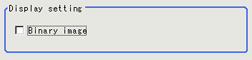 Measurement parameter - "Display setting" area