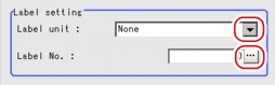 Setting - "Label setting" area