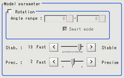 Model - "Model parameter" area