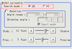 Model - "Model parameter" area