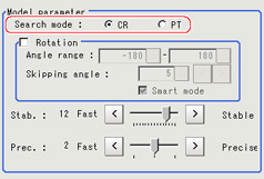 Model - "Model parameter" area