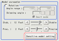 Model - "Model parameter" area