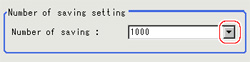 Measurement Value - "Number of Saving Setting" area