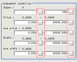 Measurement - "Judgement condition" area