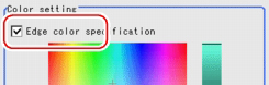 Edge color specification - Color setting area